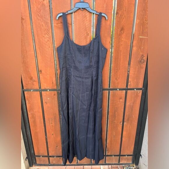 LA LIGNE Georgia Dress in Navy Blue size XL - Picture 3 of 9